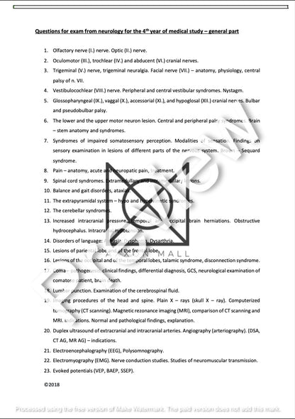 Full Neurology (According to Finals) by MUDr. Jeries Silbak