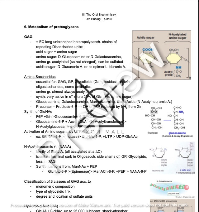 III. The Oral Biochemistry