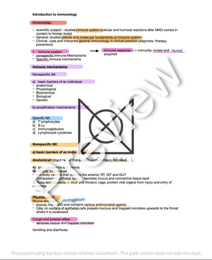 Immunology Lecture Summary by Rosa Weiß