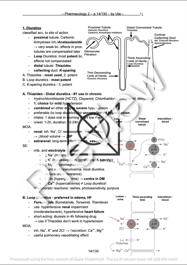 Pharmacology 2 Summary by MDDr. Uta Hüning