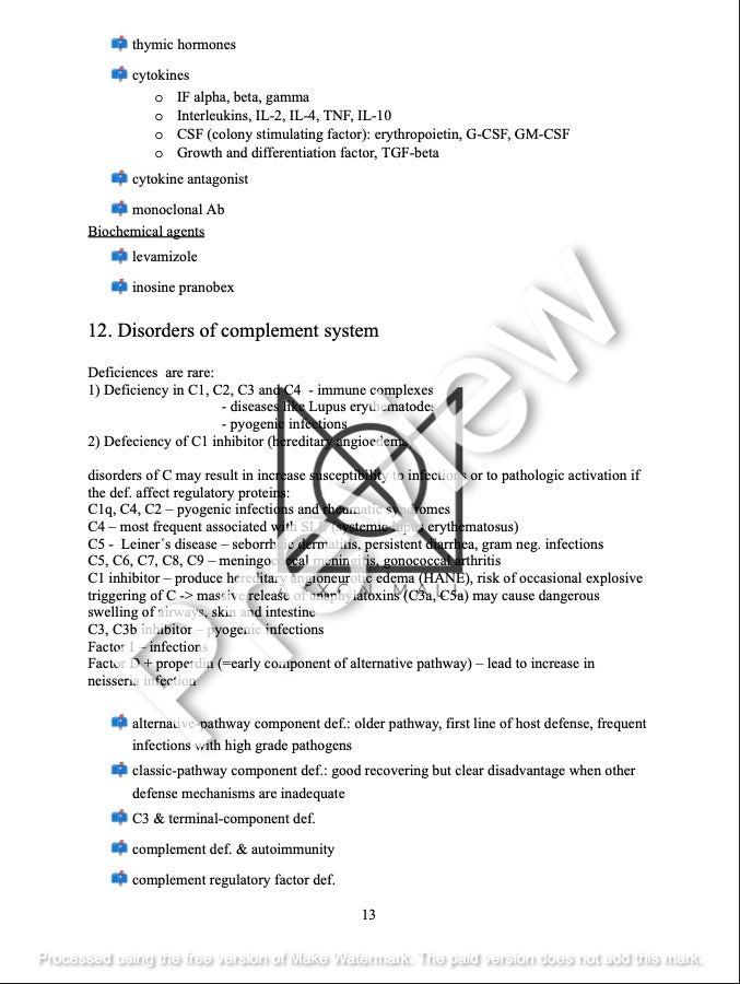 Immunology Classroom Notes