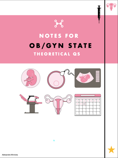 Notes for Gynaecology State Theoretical QS