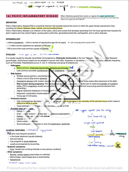 Notes for Gynaecology State Theoretical QS