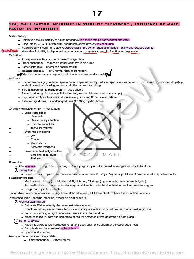 Notes for Gynaecology State Theoretical QS