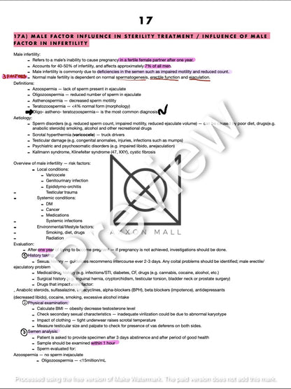 Notes for Gynaecology State Theoretical QS