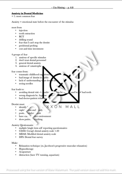 Psychology Summary by MDDr. Uta Hüning