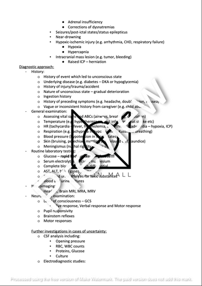 Paediatrics State Exam UPJS 2022/23