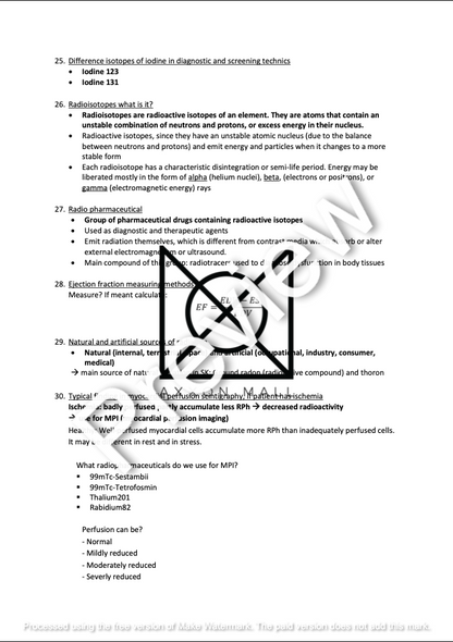 1st and 2nd Check Points Nuclear Medicine Notes