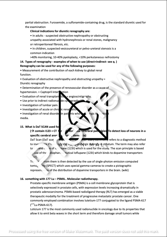 1st and 2nd Check Points Nuclear Medicine Notes