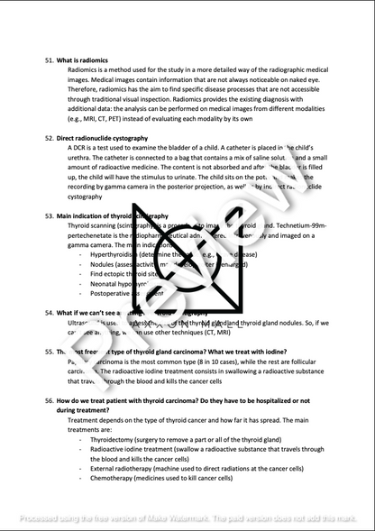 1st and 2nd Check Points Nuclear Medicine Notes