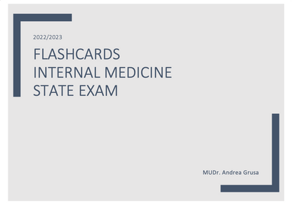 Flashcards Internal Medicine State Exam